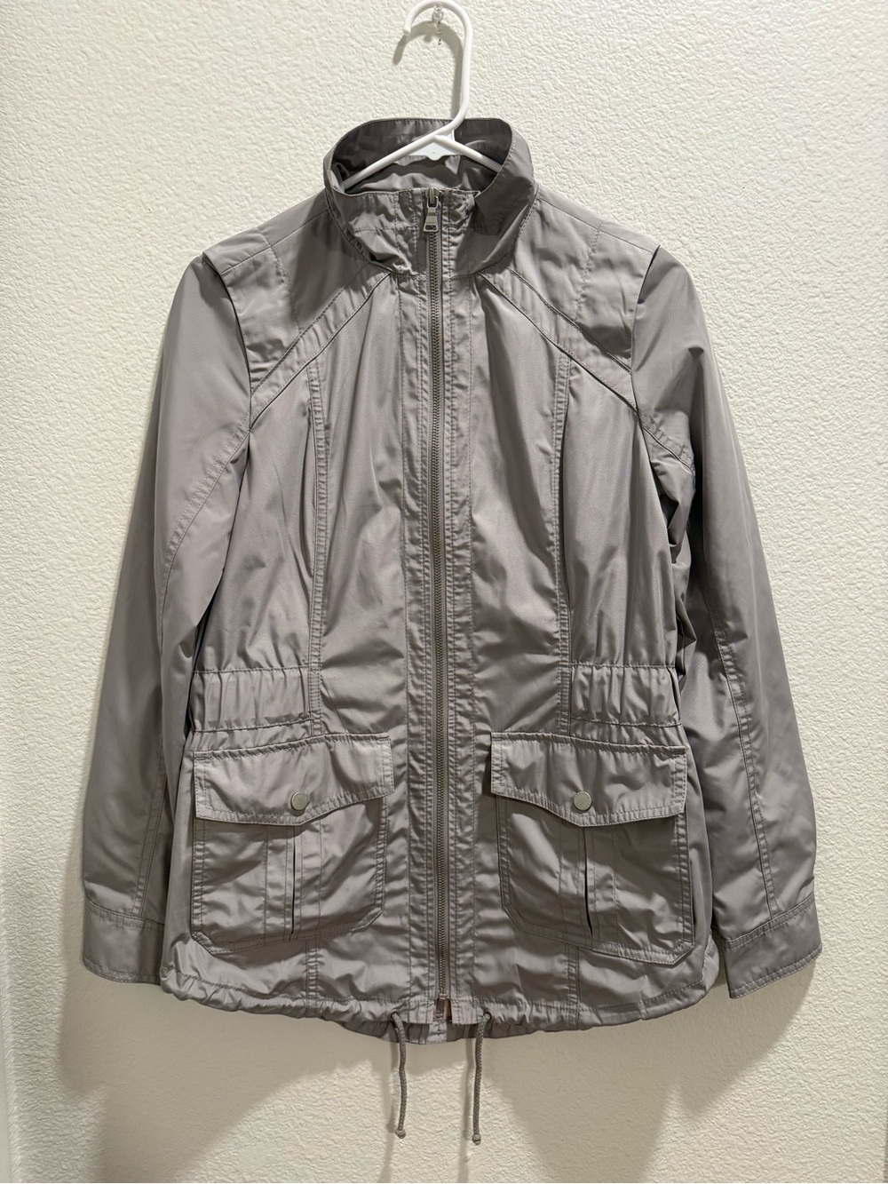 Express Women's Gray Full Zip Casual Windbreaker Size XS